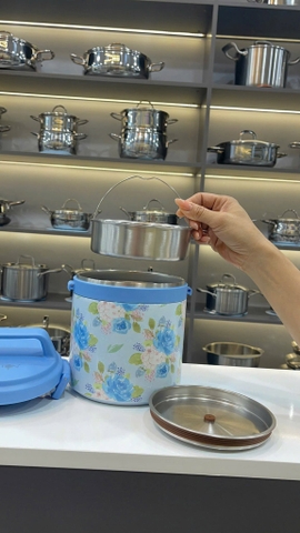 Cặp lồng ủ cháo đa năng 1700ml OYATTON O53 màu xanh dương