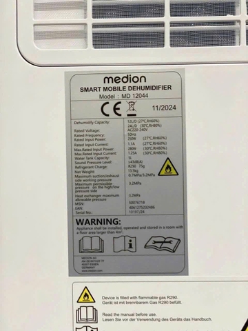 HÚT ẨM MEDION MD 12044 24L