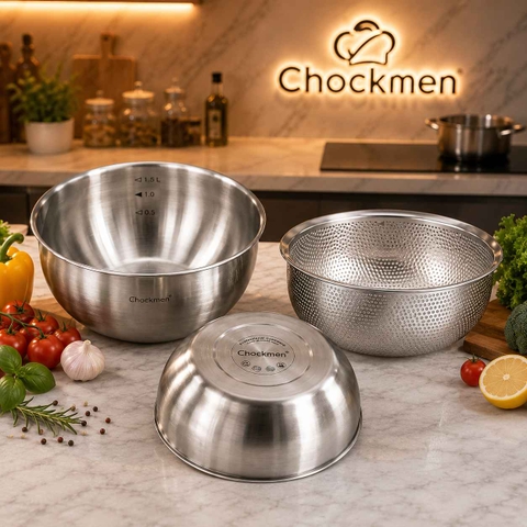BỘ TÔ RỔ INOX 18/10 CHOCKMEN C254 28CM