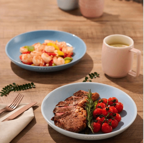 Set 6 đĩa sâu lòng STAUB Maccaron 22cm