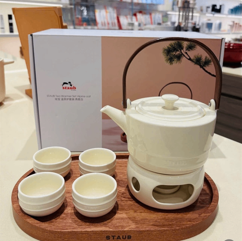 BỘ TRÀ STAUB CAST IRON TEAPOT MÀU KEM