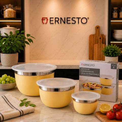 BỘ ÂU ĐỰNG THỨC ĂN ERNESTO SET 3 CÁI MÀU XANH CỐM/VÀNG/XANH DƯƠNG