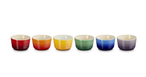 SET 6 BÁT MINI LE CREUSET CẦU VỒNG RAMEKINS 8CM