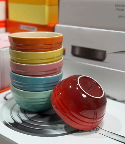 SET 6 BÁT TÔ LE CREUSET RAINBOW CẦU VỒNG 13CM 450ML . MADE IN THAILAND