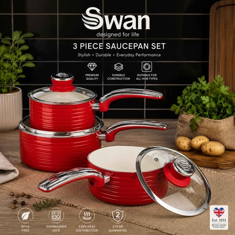 SET 3 QUÁNH SWAN ĐỎ 16, 18, 20CM