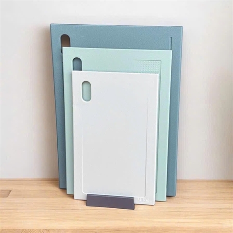 Set 3 thớt bằng nhựa PP cao cấp kèm giá đỡ Mirai