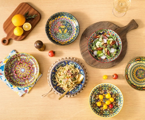 SET 6 ĐĨA SÂU LÒNG HENTEN HOME 950ML 21CM