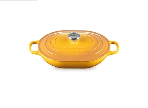NỒI GANG OVAN LE CREUSET OBLONG NECTA 31CM VÀNG MÙ TẠT