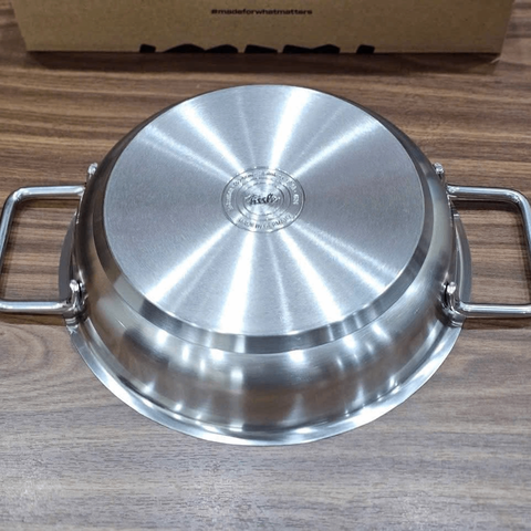 CHẢO INOX FISSLER PURE 24CM 2 TAY CẦM