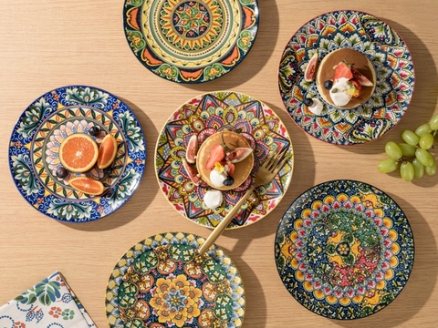 SET 6 ĐĨA PHẲNG HENTEN HOME 21CM