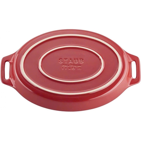 Set 3 khay ovan bỏ lò Staub sz 17-23-29cm màu đỏ