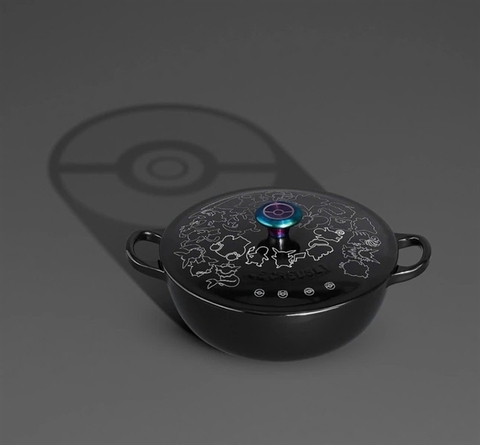 NỒI GANG LE CREUSET POKEMON 22CM ĐEN