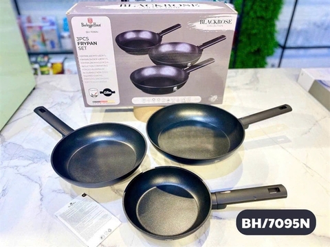 BỘ 3 CHẢO BERLINGER HAUS BH/7095N BLACK ROSE COLLECTION MÀU ĐEN