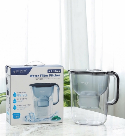 BÌNH LỌC NƯỚC ĐA NĂNG KAIYO MÀU GHI, DUNG TÍCH 4.2L