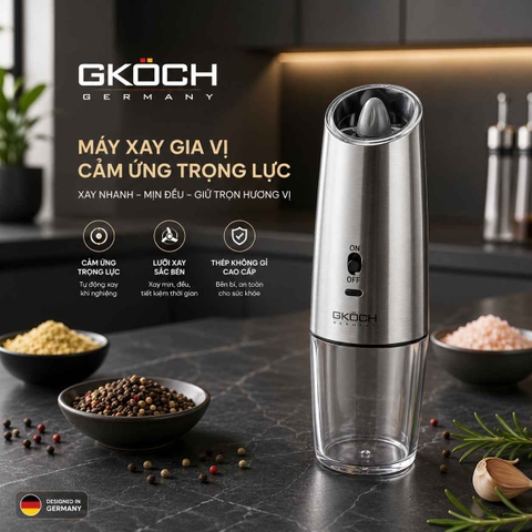 MÁY XAY TIÊU CẢM ỨNG TRỌNG LỰC GKÖCH KYMQ-57A