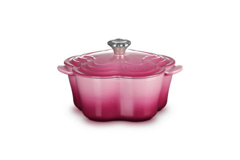 NỒI GANG LE CREUSET FLORAL HỒNG BERRY NẮP CÁNH HOA 20CM