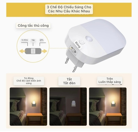 SET 2 ĐÈN NGỦ SURIGHT TRÒN