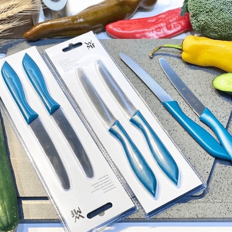 SET 2 DAO RĂNG CƯA WMF SNACK KNIFE MÀU XANH NGỌC / ĐỎ / XANH LÁ