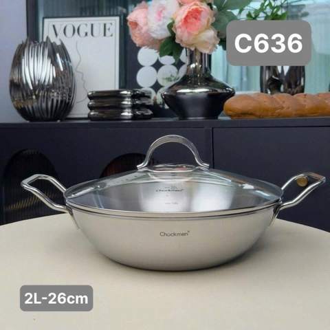 CHẢO SÂU LÒNG 2 QUAI CHOCKMEN 26CM C636