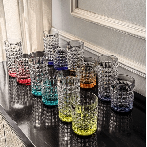 SET 6 CỐC BOHEMIA DIAMOND MÀU ĐÁY 260ML/230ML
