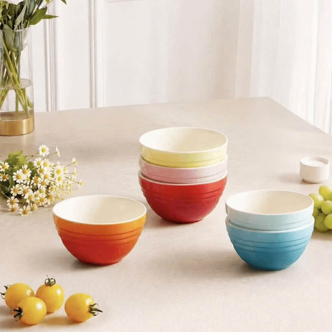 SET 6 BÁT TÔ LE CREUSET RAINBOW CẦU VỒNG 13CM 450ML . MADE IN THAILAND