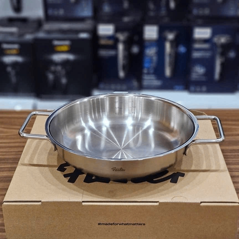 CHẢO INOX FISSLER PURE 24CM 2 TAY CẦM