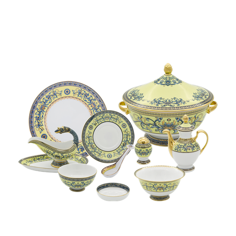 Bộ đồ ăn 6 người Âu-Á + thố 82 sản phẩm - Hoàng Cung - Hoàng Liên