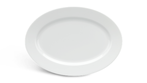 Dĩa Oval 25cm - Jasmine - Trắng