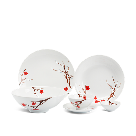 Bộ đồ ăn 36 sản phẩm - Daisy - Hồng Mai