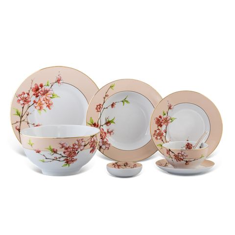 Bộ đồ ăn 23 sản phẩm (B) - Camellia - Hoa Đào
