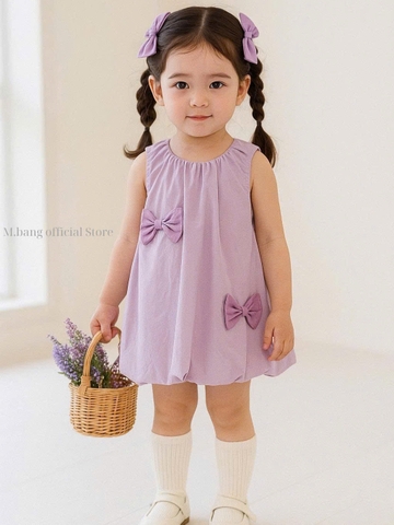 Váy gắn  nơ dáng bí phồng M.bang cho bé gái
