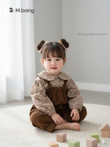 Set yếm thu đông thiết kế xinh xắn M.bang cho bé gái