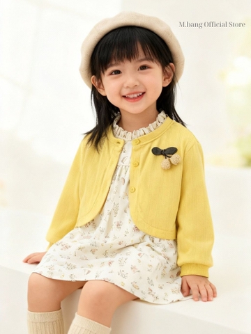 Set váy thu đông tông vàng xinh xắn M.bang cho bé gái
