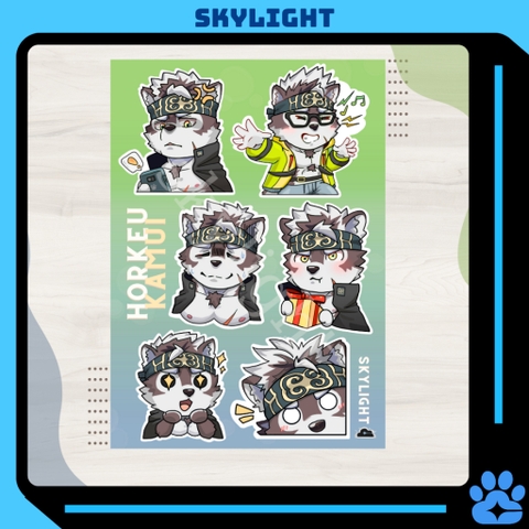 NO.03 HORKEU KAMUI - Sticker Furry Sheet A6 Decal chống nước
