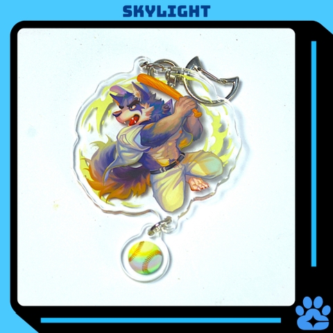 Móc Khóa/Keychain Furry VOLGA - Kemo Coliseum - Gắn Charm - Nhựa Mica 6cm