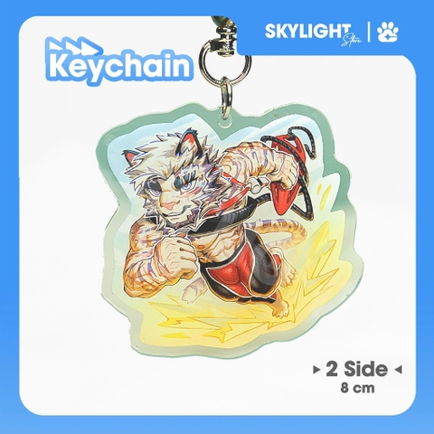 Móc khóa/ Keychain Furry MOUNTAIN - Arknights - Rainbow/ Trơn - 6cm - 2 mặt