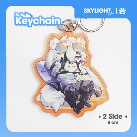 Móc khóa/ Keychain Furry VON LYCAON - ZZZ - 6cm - 2 mặt