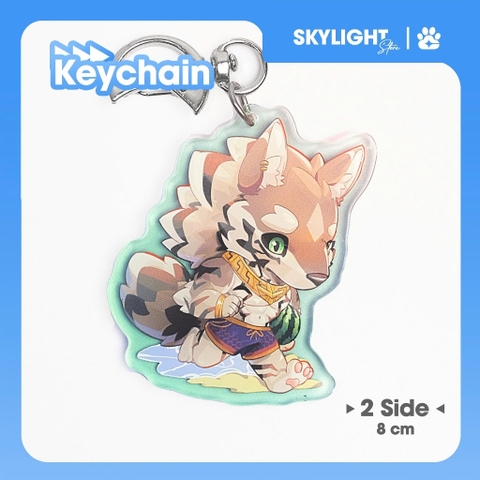 Móc khóa/ Keychain Furry SETH - Tokyo After School Summoners - 6cm - 2 mặt