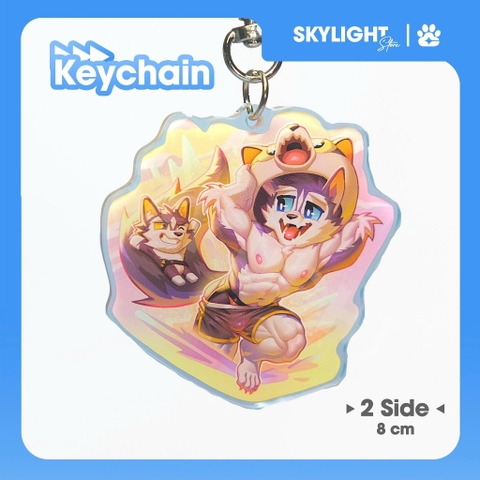 Móc khóa/ Keychain Furry RICANO - XXL Woofia - 6cm - 2 mặt