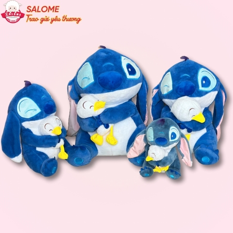 Gâu bông stitch ôm vịt