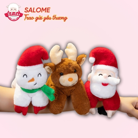 Gấu Bông Ôm Tay Ông Gìa Noel, Tuần Lộc, Người Tuyết SALOME, Đeo Tay Cho Bé Cao Cấp Trang Trí Giáng Sinh