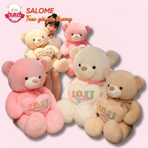 Gấu bông tedđy ôm tim