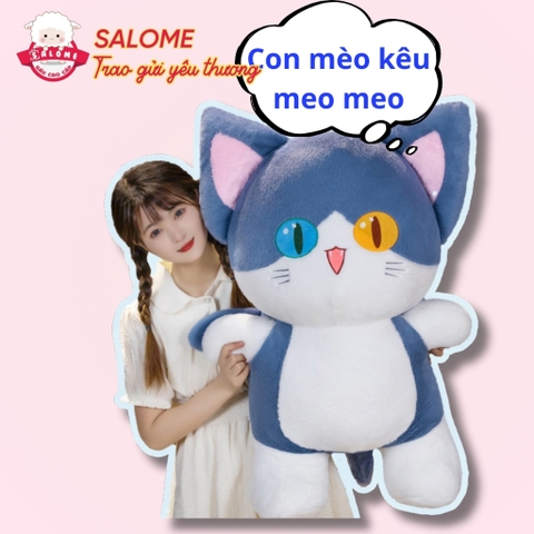 Gấu Bông Con Mèo Cá Mập Xanh 1m