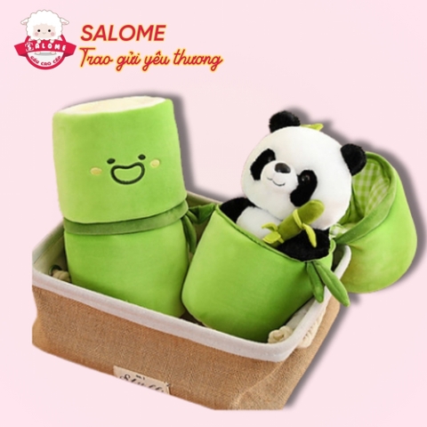 Gấu Bông Gấu Trúc Trong Ống Tre