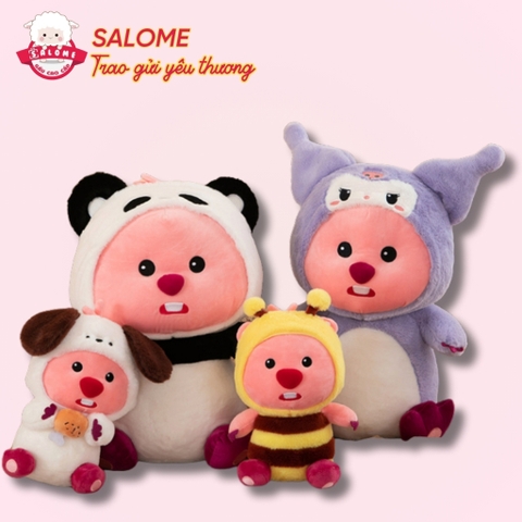 Gấu Bông Loopy Cosplay Gấu Dâu, Ong Vàng