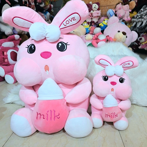 Gấu Bông Thỏ Ôm Bình Sữa
