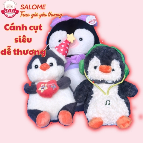 Gấu Bông Chim Cánh Cụt Đeo Tai nghe
