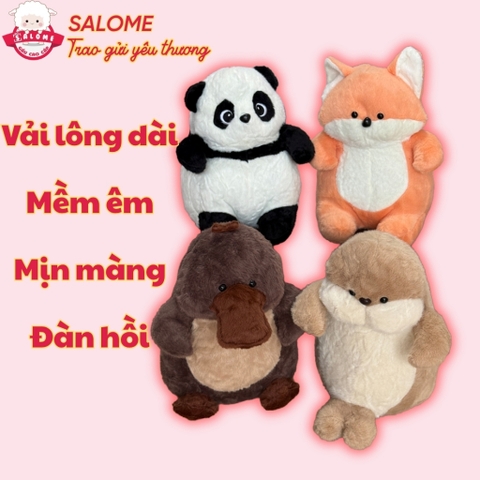 Gấu bông boboba thú mỏ vịt, gấu trúc, cáo, hải cẩu