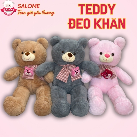 Gấu bông teddy quàng khăn
