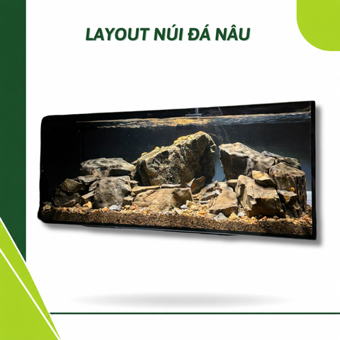 Layout Đá Hắc Sơn (CHƯA KÈM BỂ MINI STREAM)